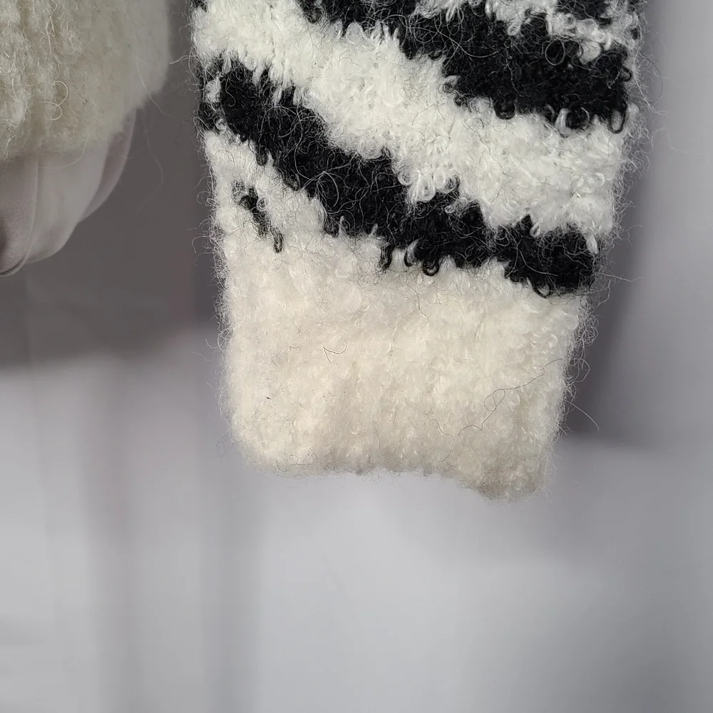 J. CREW Zebra Stripe Sweater